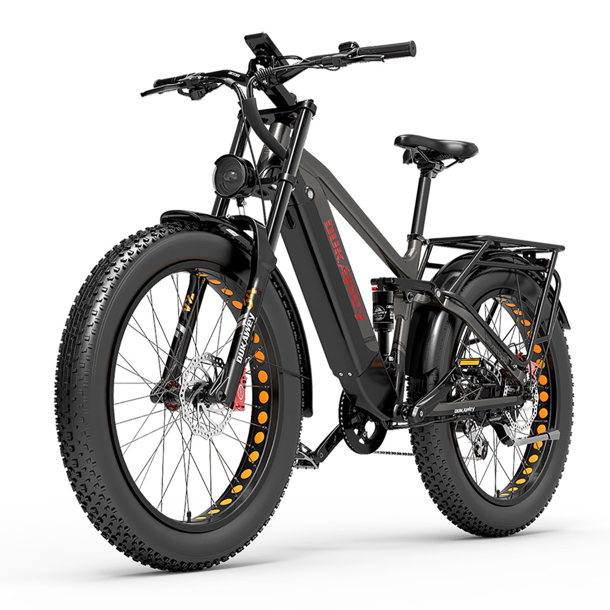 Dukawey Silvertip8 1000W 26” Fat Bike Mountain E-Bike Gray