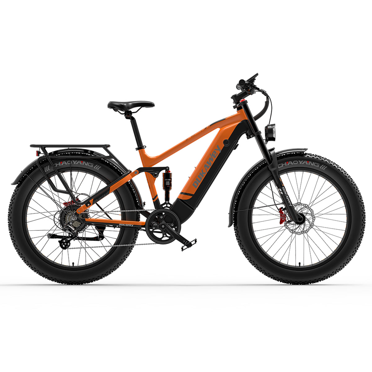 Dukawey Silvertip8 1000W 26” Fat Bike Mountain Orange E-Bike